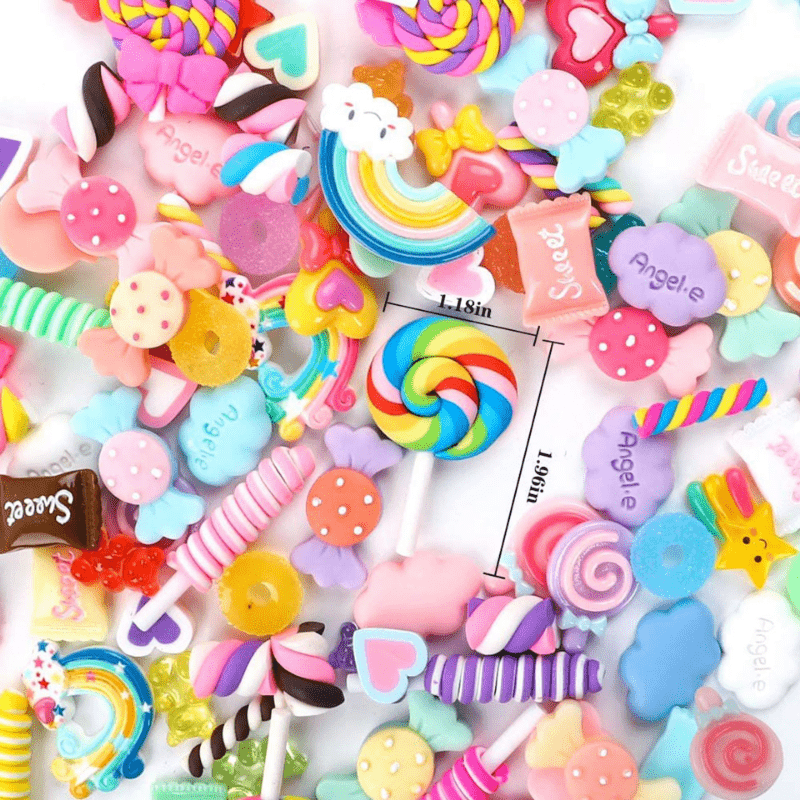 Resin Cute Fake Candy Set, Mixed Assorted Candy Mud Beads, Diy Craft  Decoration Scrapbooking Jewelry Making Supplies - Temu