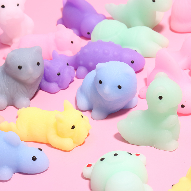 Mochi Animal Squishies Toys Glitter Stress Relief Toy Kawaii - Temu
