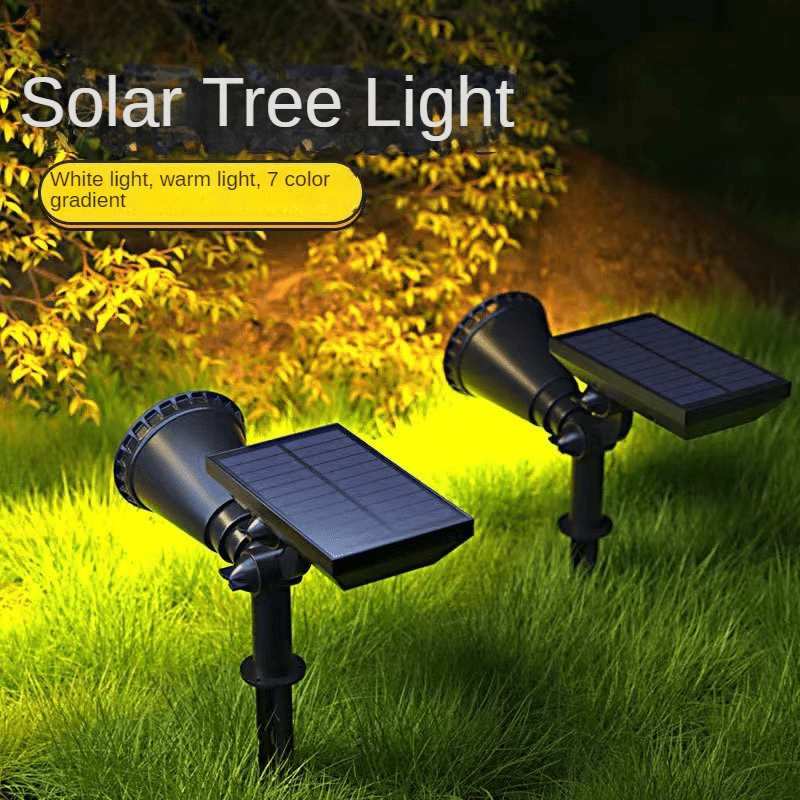 1 Pieza Luz Solar Jardín Foco Impermeable Exteriores Paisaje - Temu