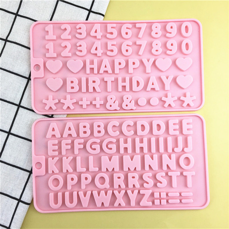 1pc 3d silicone   chocolate mold for candy fondant and baking english alphabet and numbers kitchen gadgets and accessories details 0