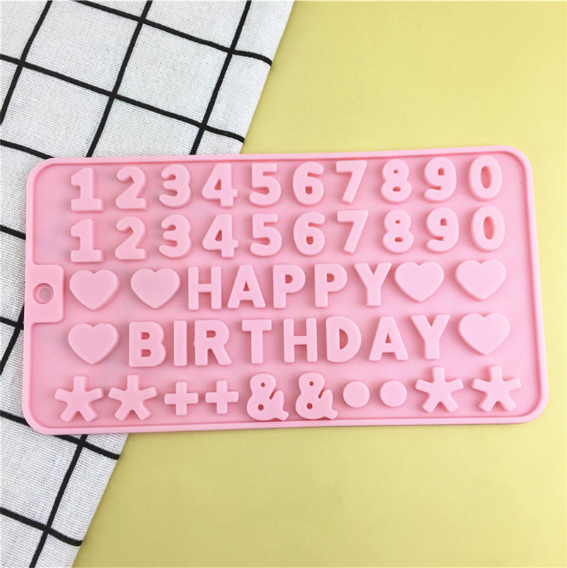 1pc 3d silicone   chocolate mold for candy fondant and baking english alphabet and numbers kitchen gadgets and accessories details 5