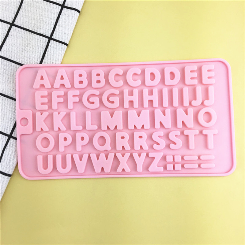 1pc 3d silicone   chocolate mold for candy fondant and baking english alphabet and numbers kitchen gadgets and accessories details 6