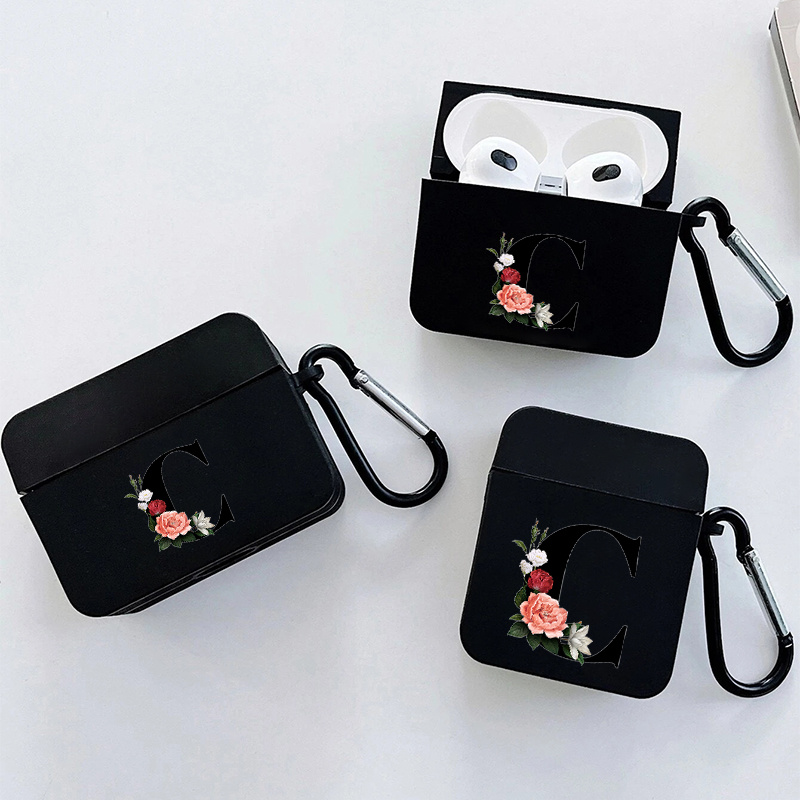 

Letter C & Flower Graphic Pattern Headphone Case For Apple Airpods1/2, Airpods3, Airpods Pro Airpods Pro (2nd Generation)