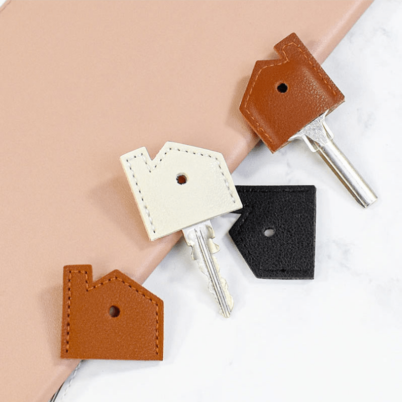 1Pc Key Case Keyring PU Leather Accessary
