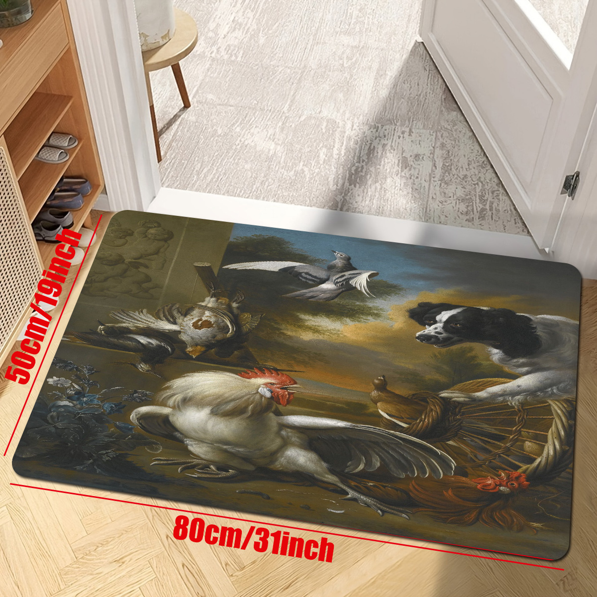 Soft Thickened Kitchen Mat Non-slip Rooster-proof Floor Mat Rustic Waterproof