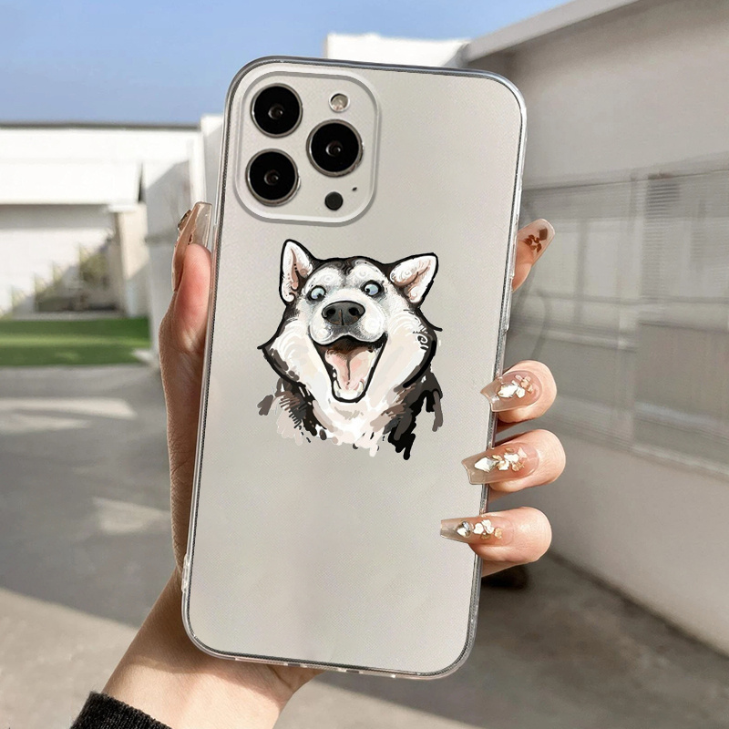 

Foolish Husky Pattern Print Silicone Protective Phone Case High Quality Protective Phone Case For Iphone 14 13 12 11 Xs Xr X 7 8 6s Mini Plus Pro Max Se Gift For Birthday/easter/boy/girlfriend