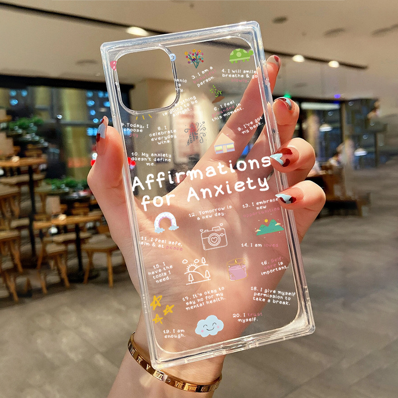 

Essay Graphic Pattern Transparent Silicon Phone Case For Iphone 14, 13, 12, 11 Pro Max, Xs Max, X, Xr, 8, 7, 6, 6s Mini, Plus