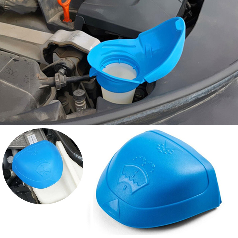 Blue Car Windshield Washer Fluid Reservoir Tank Bottle Cover For