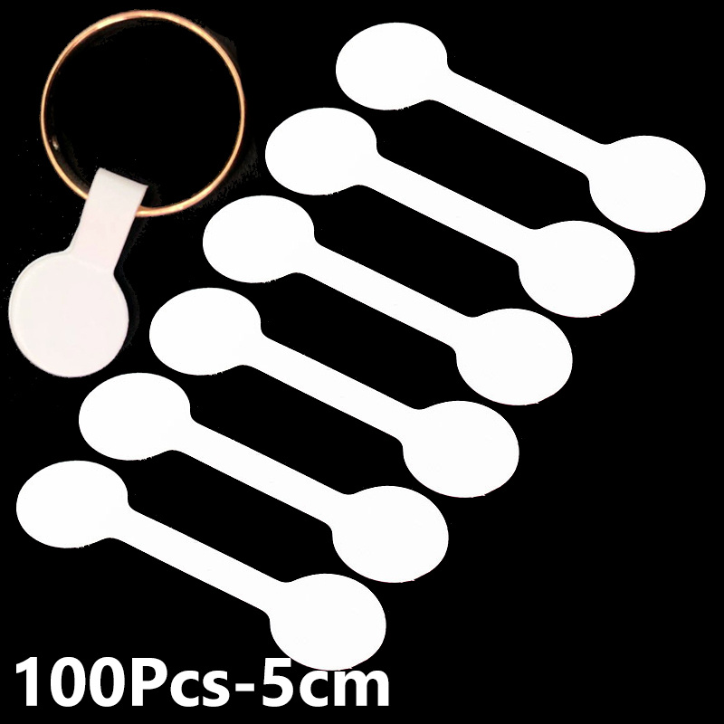 100pcs/set Round & Square Ring Labels - Adhesive Kraft Paper Ring Stickers