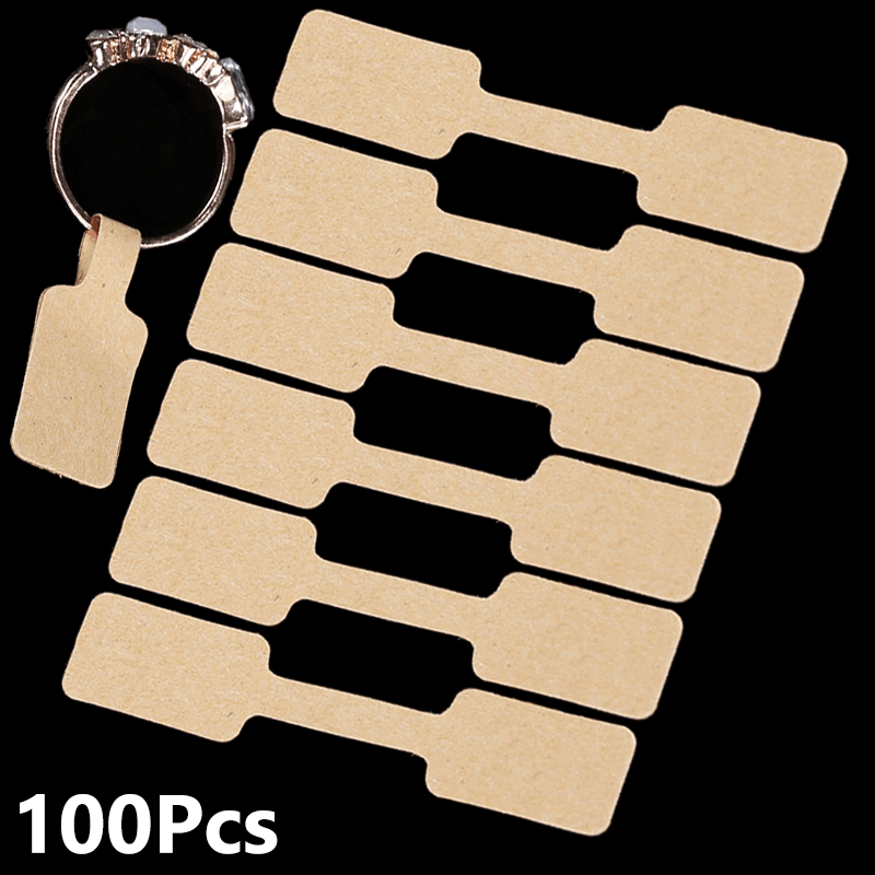 100Pcs Blank Jewelry Price Tags Stickers Jewelry Identification Display  Labels 