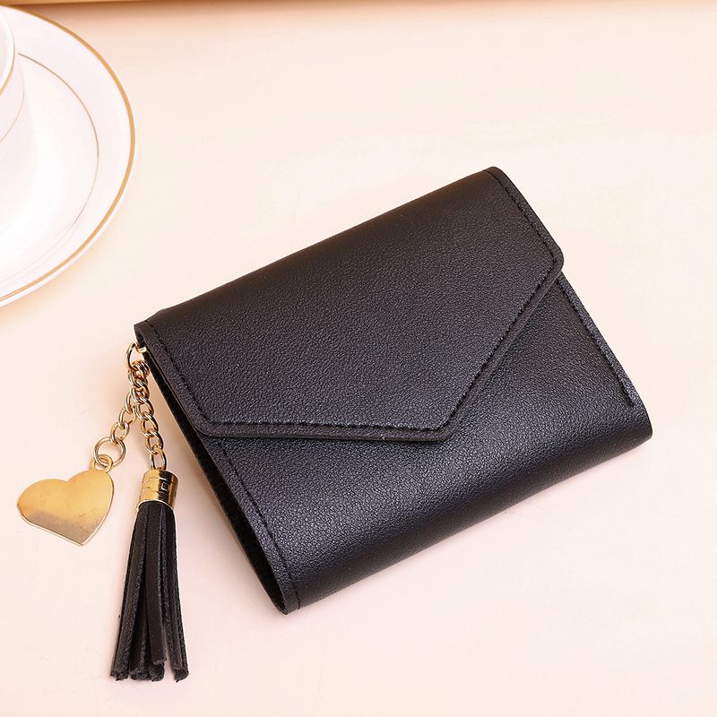  Women Tassel Wallet Patent Leather Women Coin Card