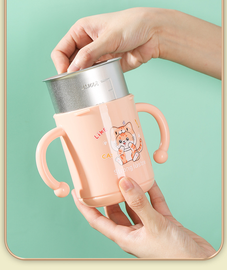 Baby Detachable Cartoon Children's Milk Cup 2
