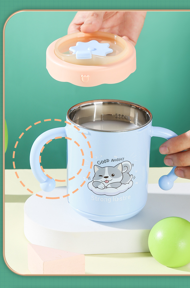 Baby Detachable Cartoon Children's Milk Cup 3