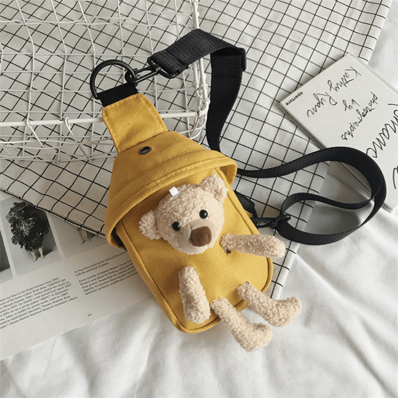 Teddy Bear Canvas Belt Bag