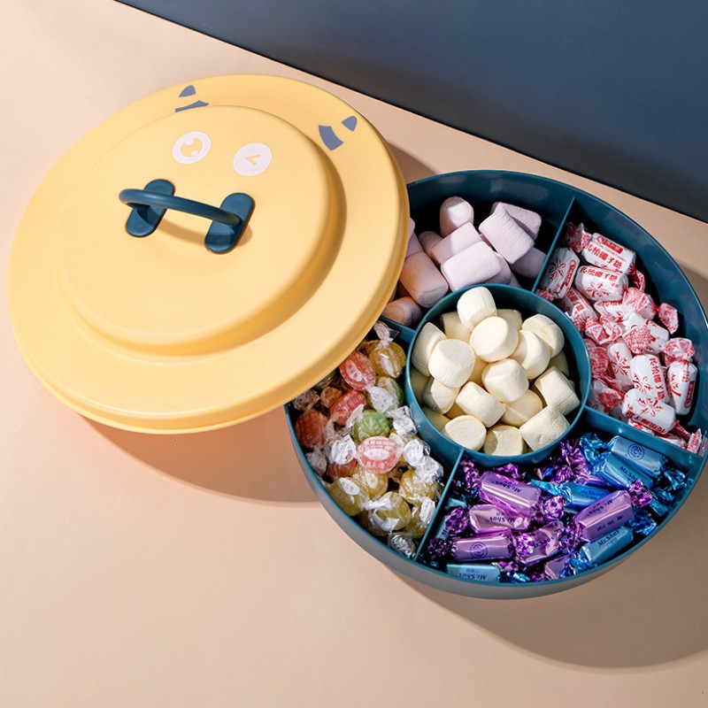 Candy Snack Storage Box With Lid Fruit Tray Candy Snack - Temu