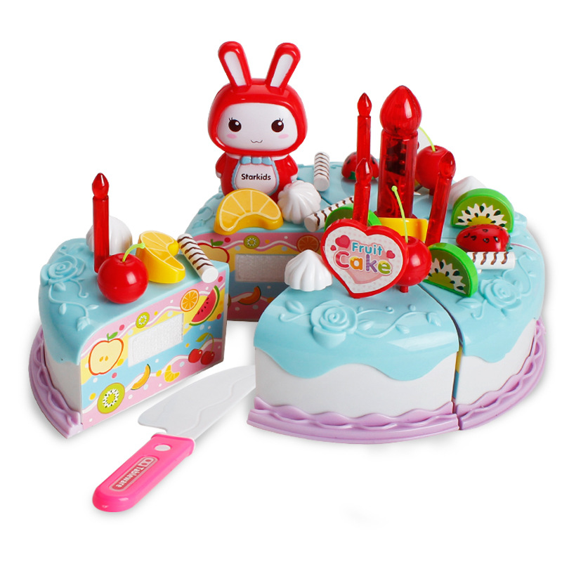 Birthday Cake Party Cake Wooden Play Food Toys Play Kitchen for Toddlers  1-6 Toy Food Set for Little Girls Pretend Play with Candles for Kids: Buy  Online at Best Price in UAE -