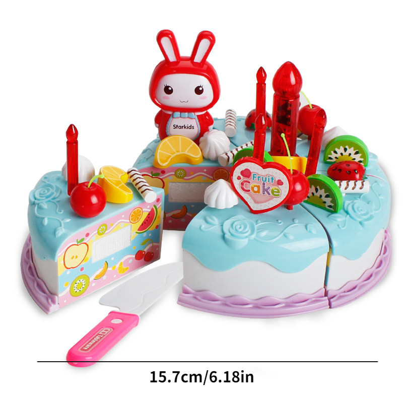 Mundo Toys DIY Pretend Play Birthday Cake 82 Pcs Play Food Set Kitchen Toy  Pink for Girls +3 Years - Walmart.com