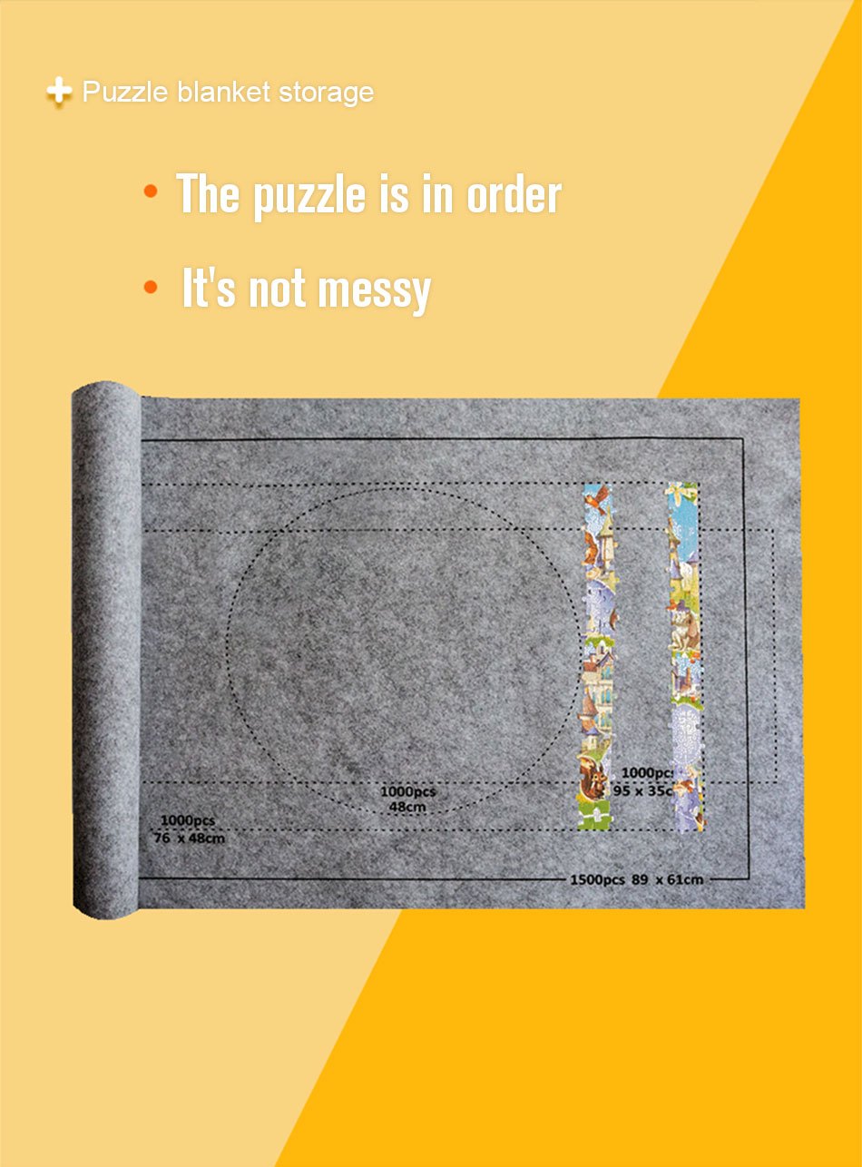 Tapis de rangement pour Puzzle, rouleau jusqu'à 3000 pièces avec cordon de  serrage, sac de rangement pour Puzzle, tapis de rangement en feutre,  accessoire Puzzle # YY - AliExpress