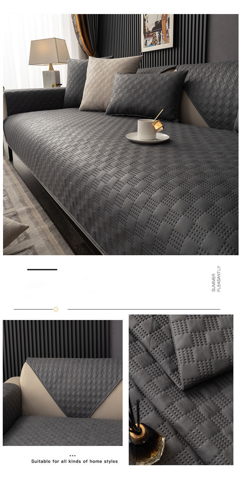 Leather Couch Cover: 190 230CM, All Inclusive, Non Slip, From Jikolp555,  $13.38