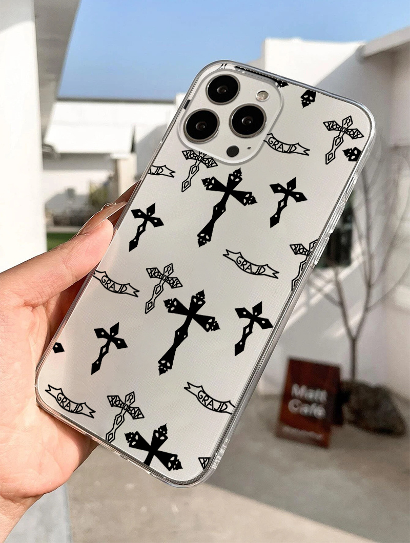 Cross Design Protective Mobile Phone Case For Iphone 14 13 12 11 Xs Xr X 7  Mini Plus Pro Max - Temu Bahrain