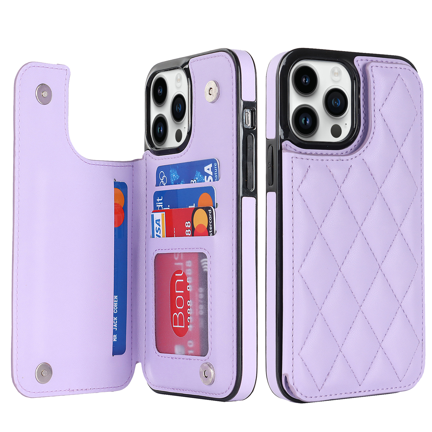 Comprar Funda magnética de cuero de lujo para iPhone 15 Pro Max 14