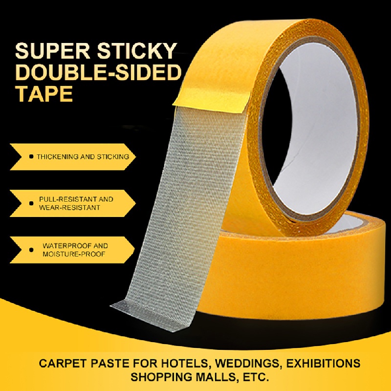 Extra Strong Double Sided Carpet Tape Multi-Purpose Adhesive Heavy Duty 20m  Roll