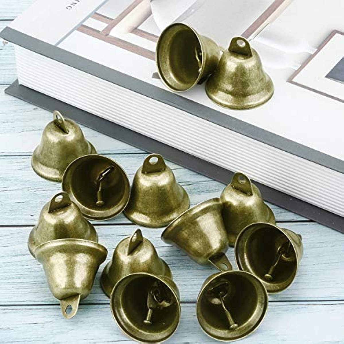 20 Pieces Craft Bells Small Brass Bells For Crafts Vintage Bells With  Spring Hooks For Hanging Wind Chimes Making Dog Training Doorbell Wedding  Decor