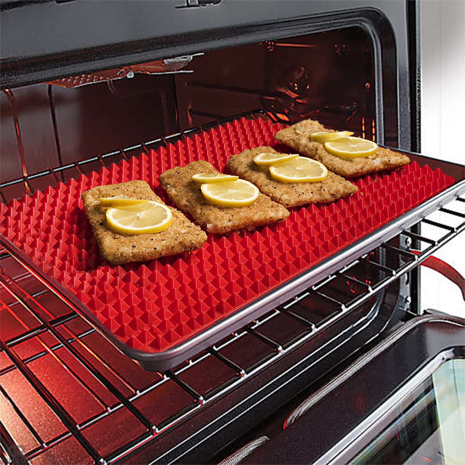 Tapis de cuisson en silicone extra large pour le laminage de pâtisserie  avec mesures Tapis de rouleau de pâtisserie, tapis de cuisson en silicone  antiadhésif réutilisable (rose)