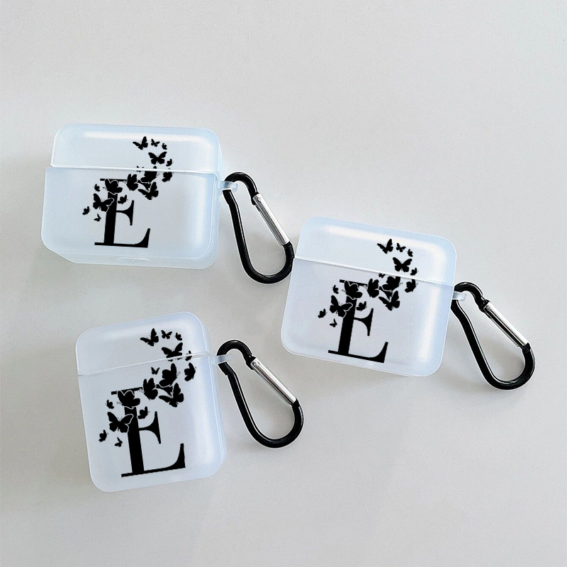 

Letter E & Butterfly Graphic Pattern Headphone Case For Airpods1/2, Airpods3, Airpods Pro Airpods Pro (2nd Generation)