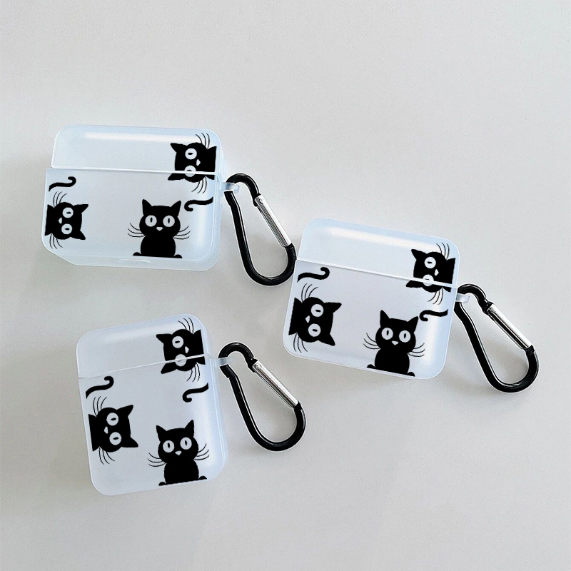 

Black Cat Graphic Pattern Headphone Case For Apple Airpods1/2, Airpods3, Airpods Pro Airpods Pro (2nd Generation)