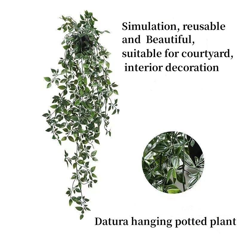 1pc 人工吊り下げ植物/マンダラ/ユーカリ/ユーカリの葉つる偽鉢植え