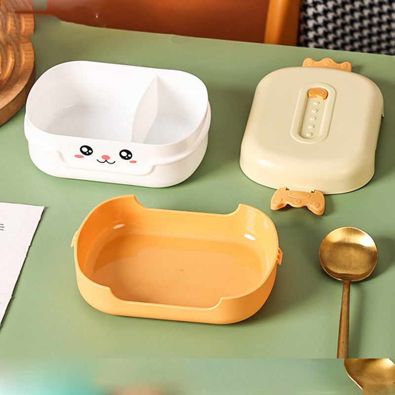 Cartoon Lunch Box For Kids School Adults Office Portable Plastic Cute Bento  Box
