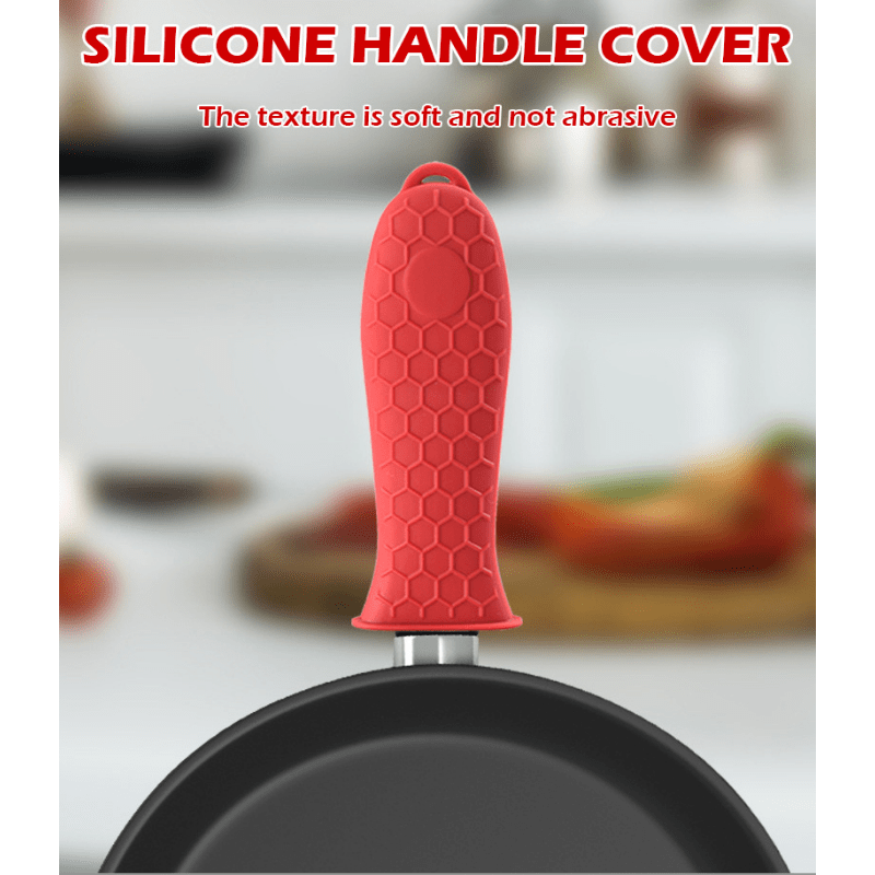 Cast Iron Skillet Handle Covers Set Non-Slip Silicone Pot Holder