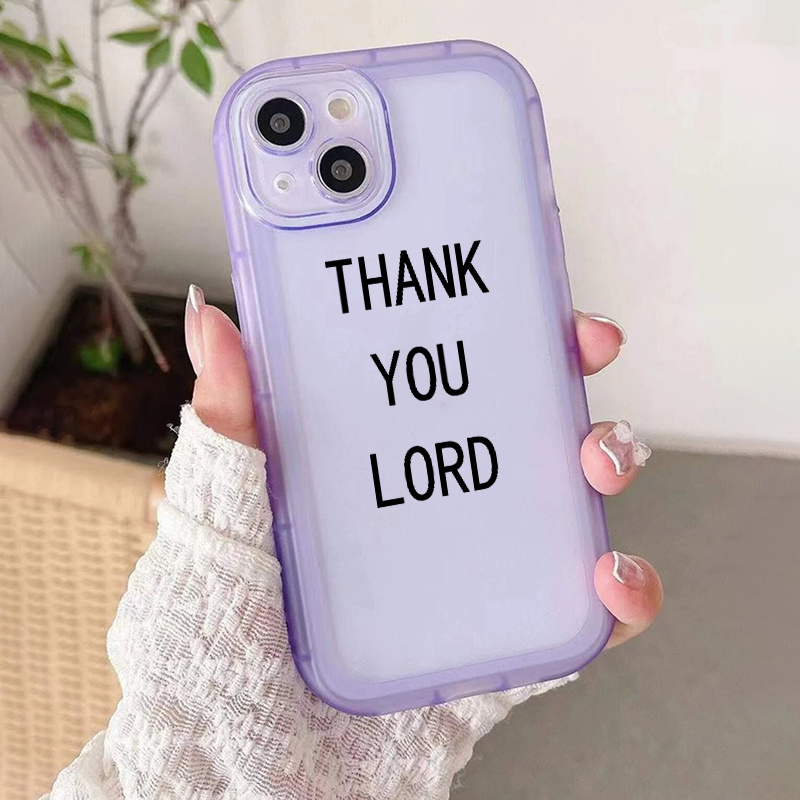

Thank God Pattern Anti-fall Silicon Phone Case For Iphone 14, 13, 12, 11 Pro Max, Xs Max, X, Xr, 8, 7, Plus