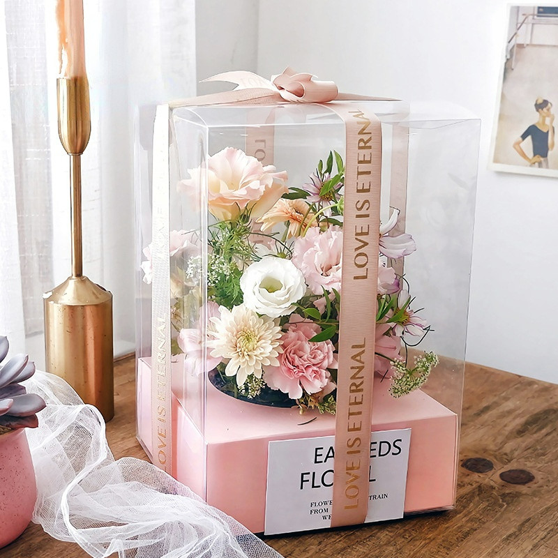 Bolsas de celofán transparente para ramo de flores, de plástico, 200  unidades, bolsas de embalaje de rosas para el día de San Valentín