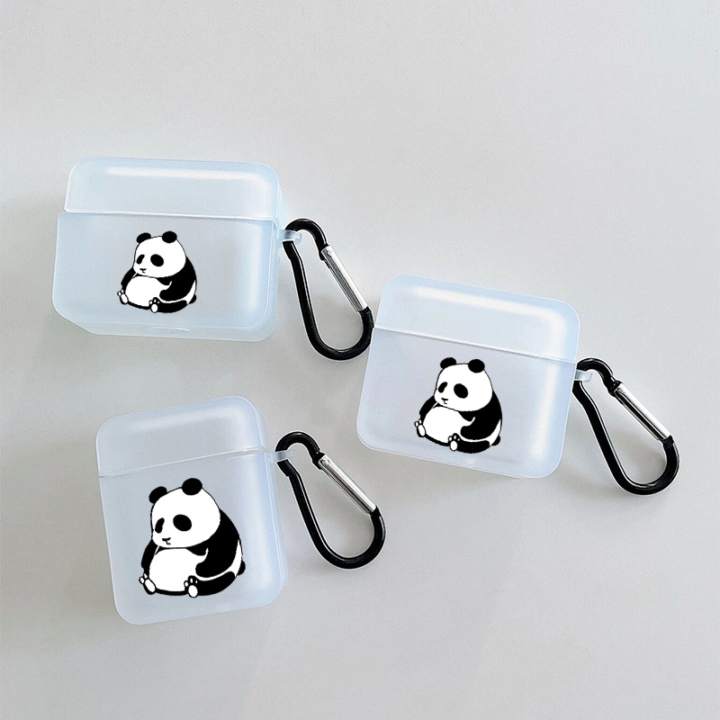 

Black & White Panda Graphic Pattern Headphone Case For Airpods1/2, Airpods3, Airpods Pro Airpods Pro (2nd Generation)