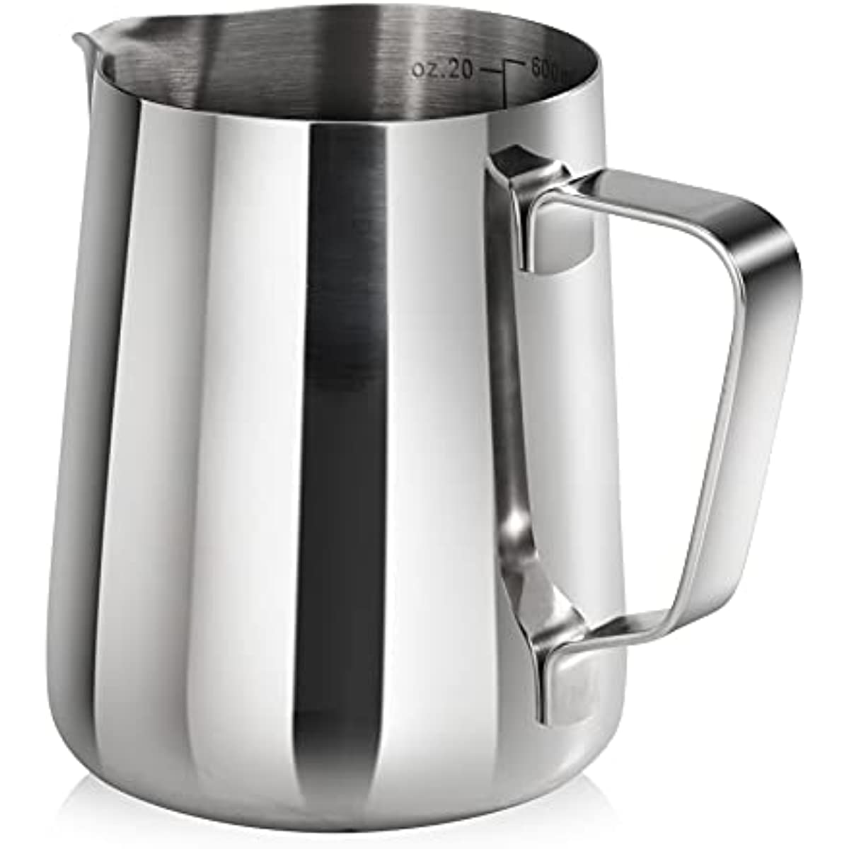 Milk Frother Cup 600ML Stainless Steel Non-Stick Milk Frother Coffee  Pitcher