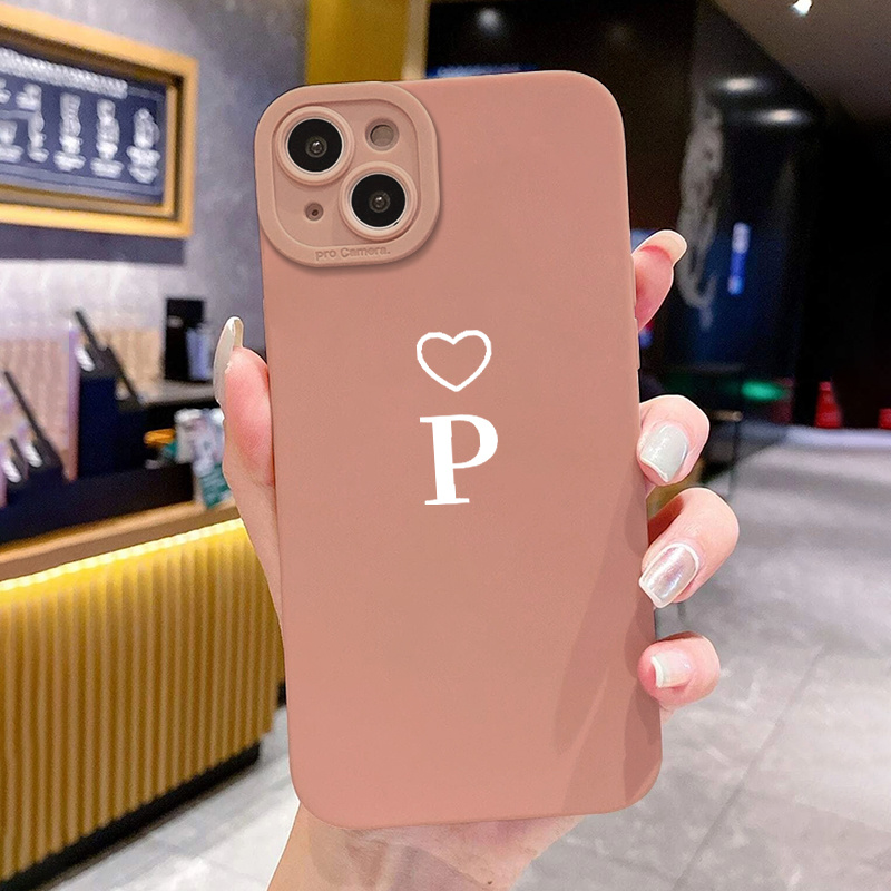 P Letters Printed Phone Case For Iphone 14 13 12 11 Xs Xr X 7 8 6s Mini  Plus Pro Max Se,gift For Easter Day,birthday, Girlfriend, Boyfriend, Friend  Or Yourself - Temu