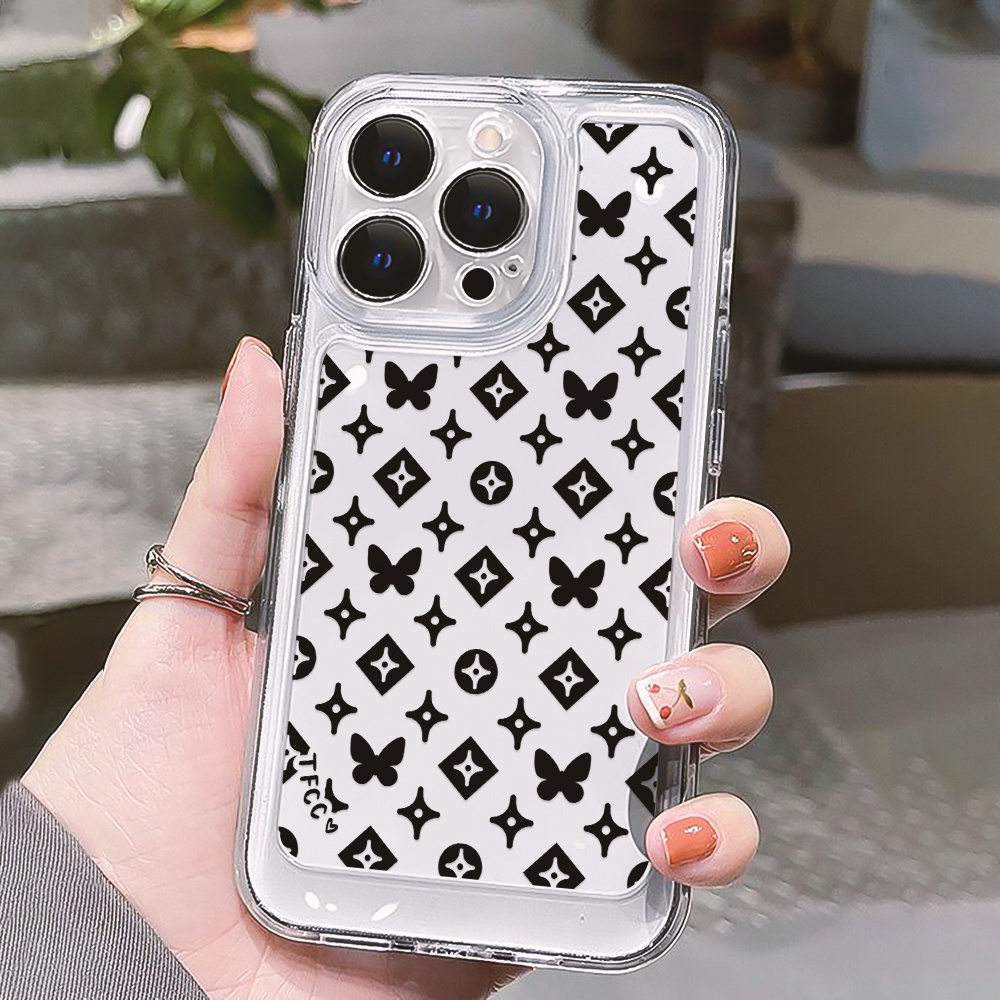 Black White LV iPhone 11 Clear Case