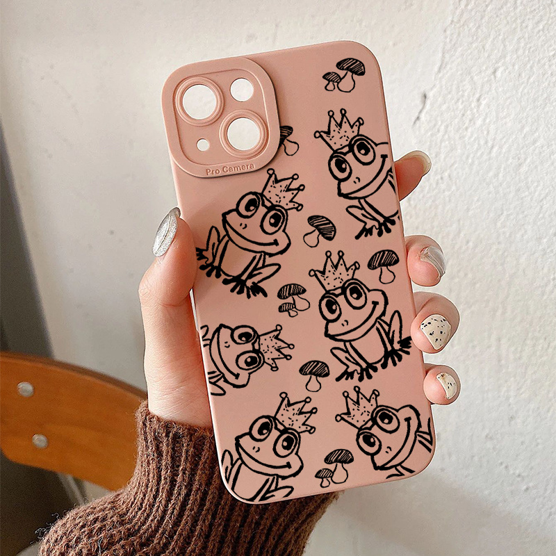 Frog Prince Pattern Print Silicone Protective Phone Case Temu New Zealand