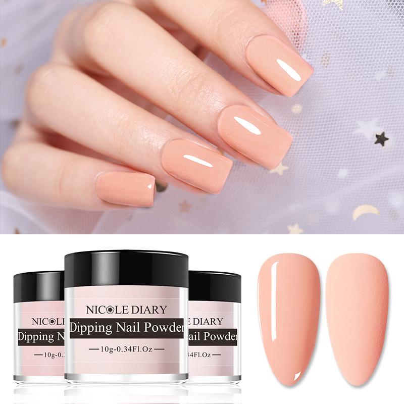 NICOLE DIARY Dipping Nail Powder 10g Dip Thermal Powder Glitter Temperature  Color Changing Without Lamp Cure