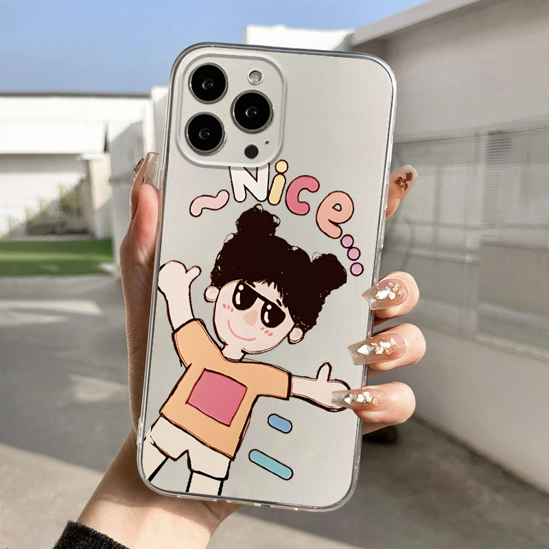 Nice Girl Graphic Pattern Phone Case For IPhone 14, 13, 12, 11 Pro Max, XS  Max, X, XR, 8, 7, 6, 6S Mini, Plus