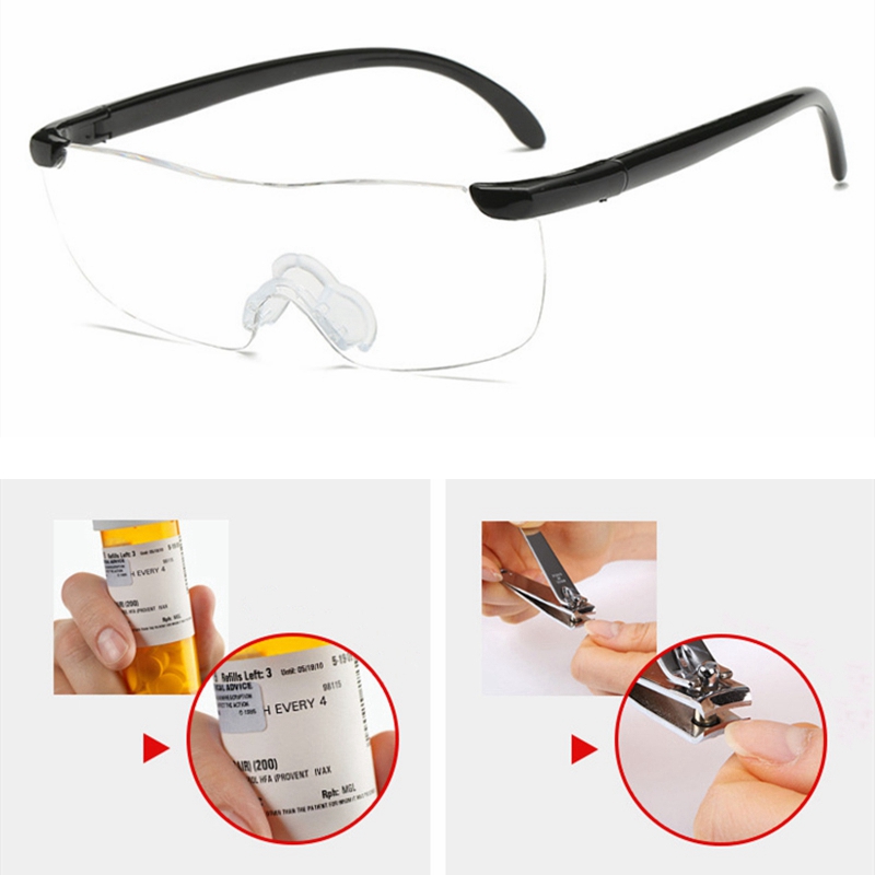 1.6 Times Magnification Reading Glasses Rimless Big - Temu