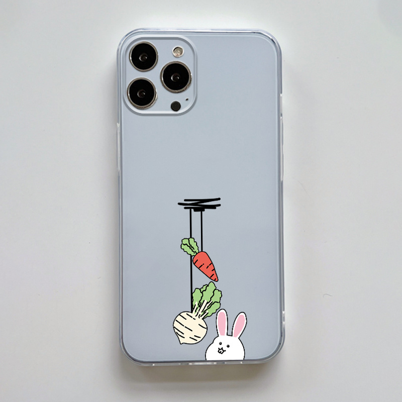 Rabbit Fishing Graphic Pattern Phone Case Iphone 14 13 12 11 - Temu