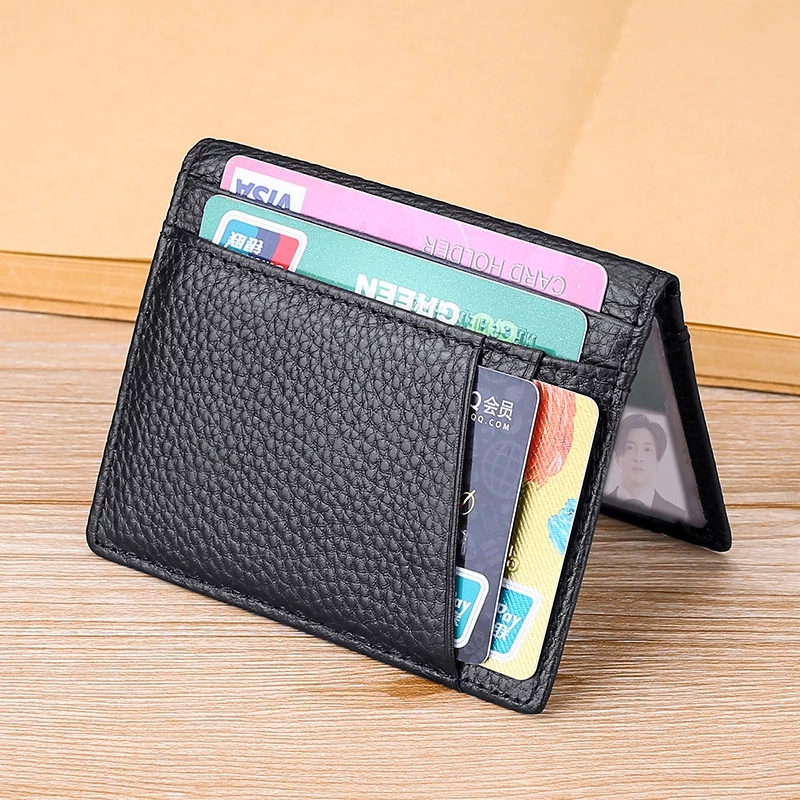 Men's Leather Wallet ID Credit Card Holder Purse Clutch Thin Mini