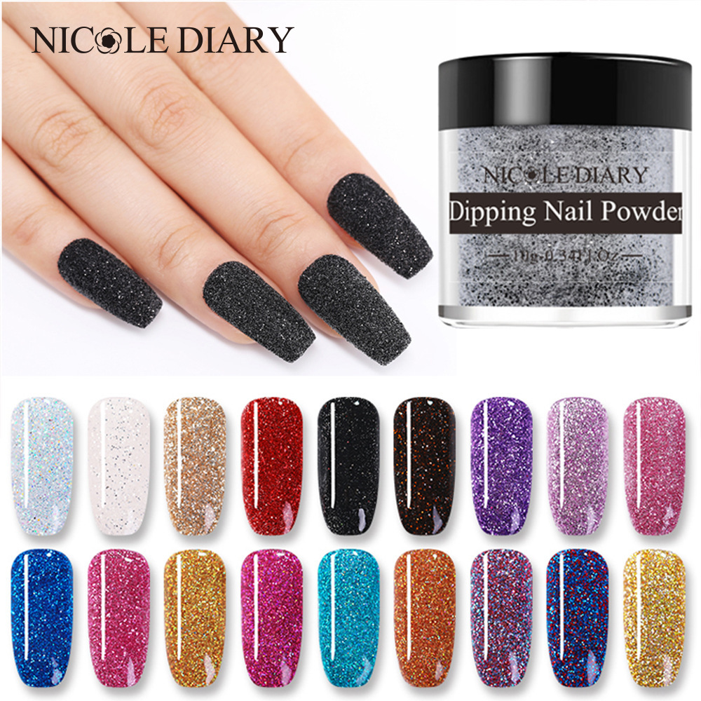 NICOLE DIARY Acrylic Powder System - 12 Colors Glitter Acrylic