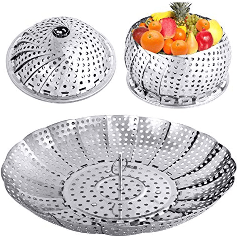 Stainless Steel Steamer Basket Steamer Pot Insert With Two - Temu