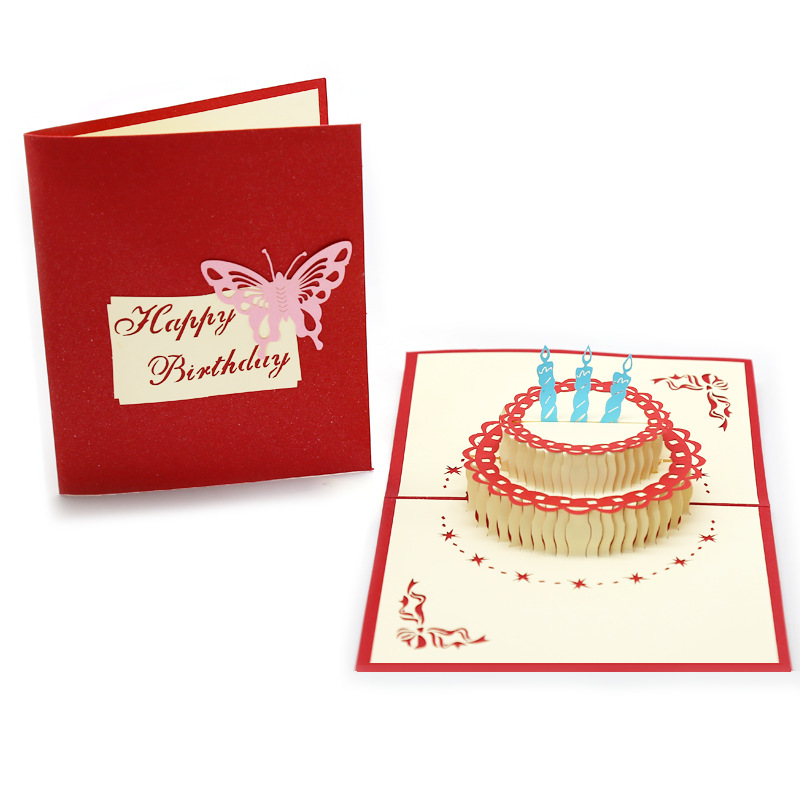 Watercolour Elegant Birthday Cake Painting Greeting Card – ThePurpleCauldron