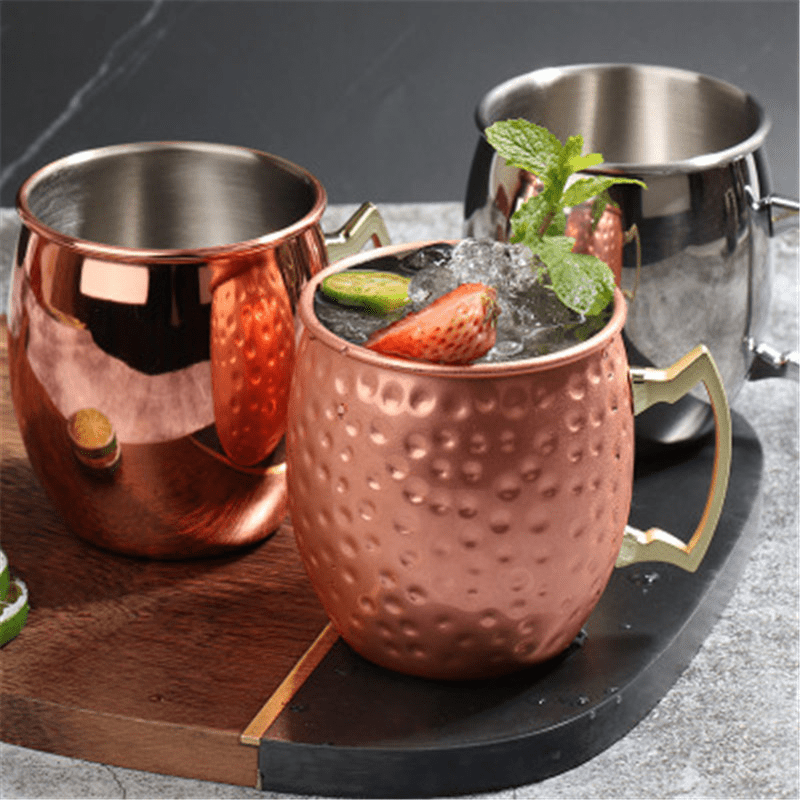 HAMMERED COPPER INSULATED 20 OZ TUMBLER MOSCOW MULE DRINK GLASS