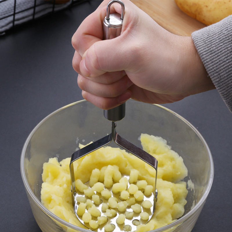 Stainless Steel Manual Mini Potato Masher Garlic Press Children's Food  Supplement Kitchen Tool Masher